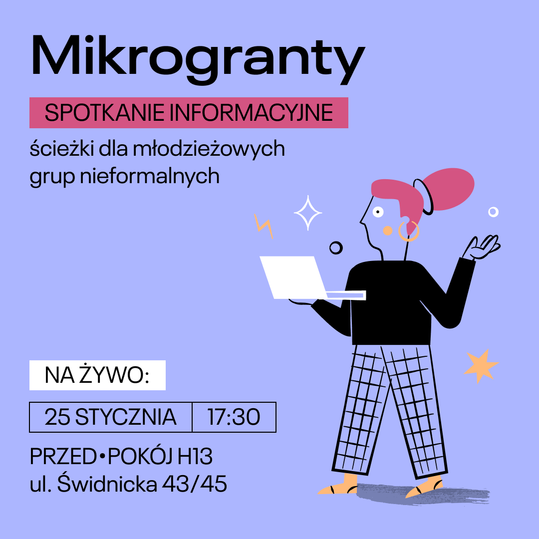 Spotkanie informacyjne -Nabór 1 wniosków w Mikrograntach młodzieżowych!