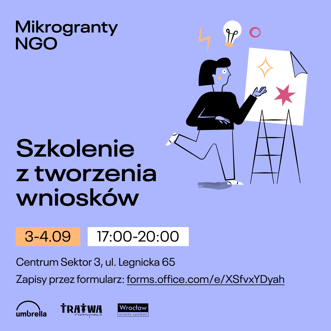 Szkolenie z tworzenia wniosków do Programu Mikrogranty NGO. 3-4 września